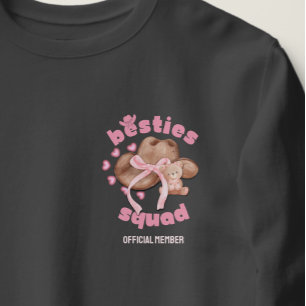 Sweatshirt BESTIES SQUAD Western Cowgirl Coquette Pocket