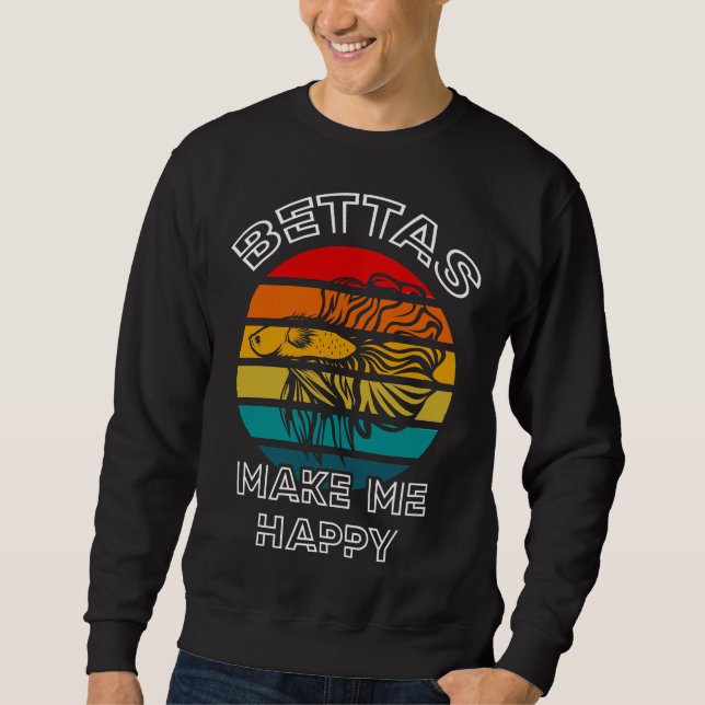 Sweatshirt Betta Siamese Poisson Fighter Me Rendre Heureux Re (Devant)
