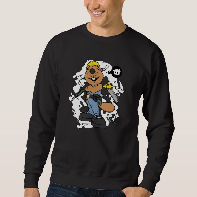 Sweatshirt Bever le constructeur (Devant)
