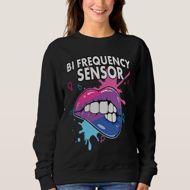 Sweatshirt Bi Frequency Sensor Bisexual Rainbow Pride Bisexua (Devant)