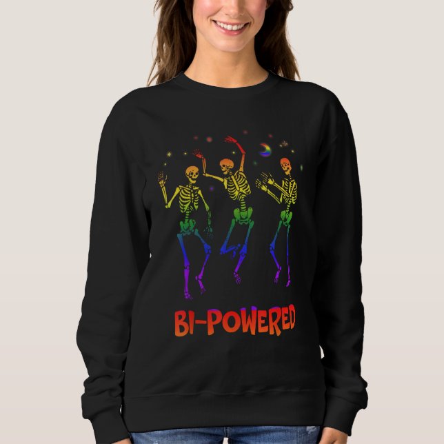 Sweatshirt Bi Powered Bisexual LGBTQ Bi Pride LGBT Motivation (Devant)