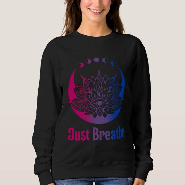 Sweatshirt Bi Pride Subtle Bisexual LGBTQ Gay Pride Yoga Moon (Devant)