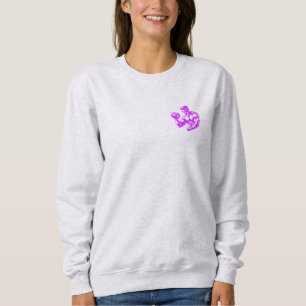 Sweatshirt Bicep Curl Minimalist Gym - Purple Fitness Design