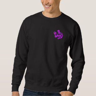 Sweatshirt Bicep Curl Minimalist Gym - Purple Fitness Design