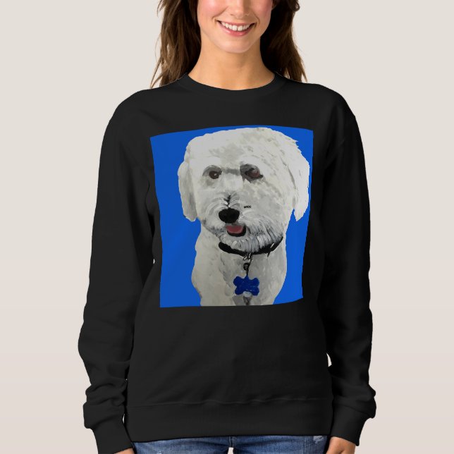 Sweatshirt Bichon Bleu (Devant)