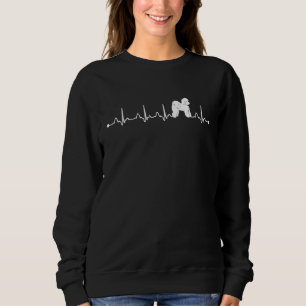 Sweatshirt Bichon Frise Chien Heartbeat Ekg Chien Maman