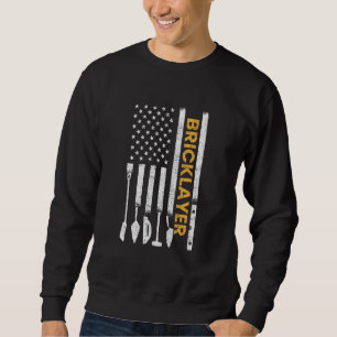 Sweatshirt Bicklayer American Flag Brickmason Brick Masony