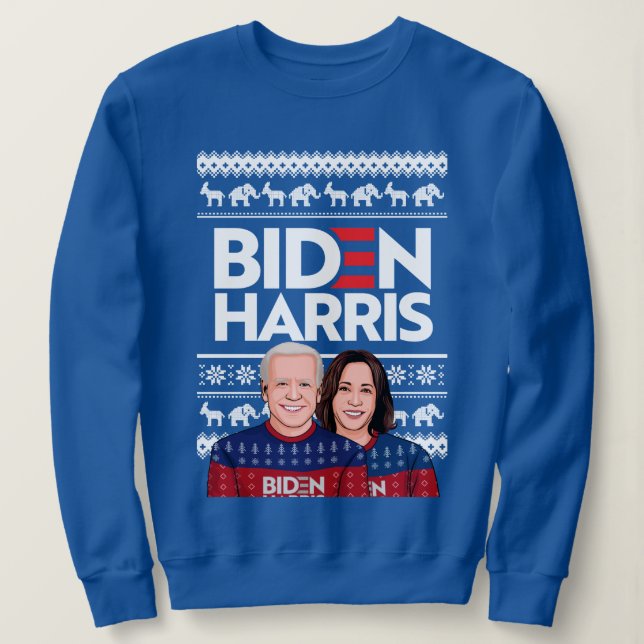 SWEATSHIRT BIDEN HARRIS UGLY SWEATER (Design devant)