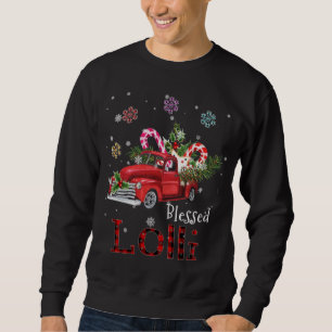 Sweatshirt Bienheureux Lolli Noël Camion Rouge cadeau pour gr