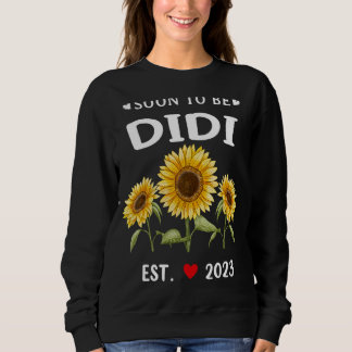 Sweatshirt Bientôt Didi 2023 Fête des mères de tournesol