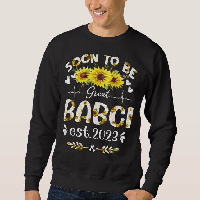 Sweatshirt Bientôt être grand Babci 2023 Fête des mères de to (Devant)