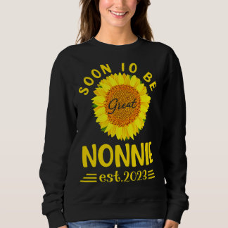 Sweatshirt Bientôt être grand Nonnie 2023 Sunflower Mère's Da