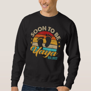 Sweatshirt Bientôt être Yaya 2022 pour la Fête des Mères des