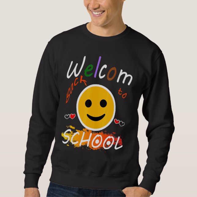 Sweatshirt Bienvenue À L'École Premier Jour De L'École Enseig (Devant)