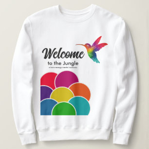 Sweatshirt Bienvenue au Logo d'affaires Jungle Hummingbird