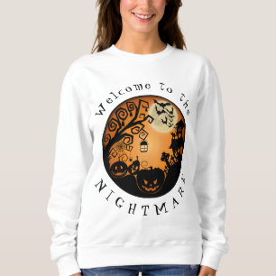 Sweatshirt Bienvenue au Nightmare Halloween Citrouille Design