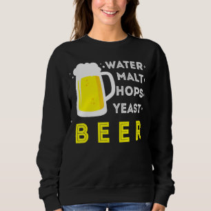 Sweatshirt Bière artisanale et brassage amateur ou eau malt h