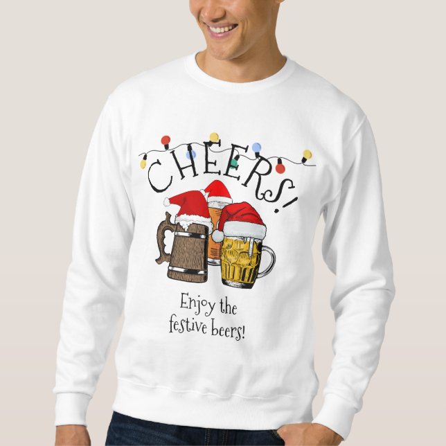 Sweatshirt Bière Père Noël Unisex (Devant)
