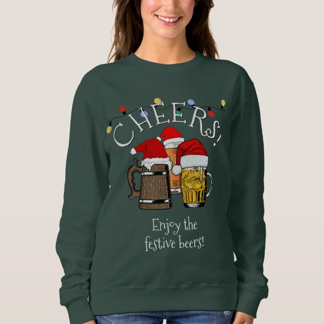 Sweatshirt Bière Père Noël Unisex (Devant)