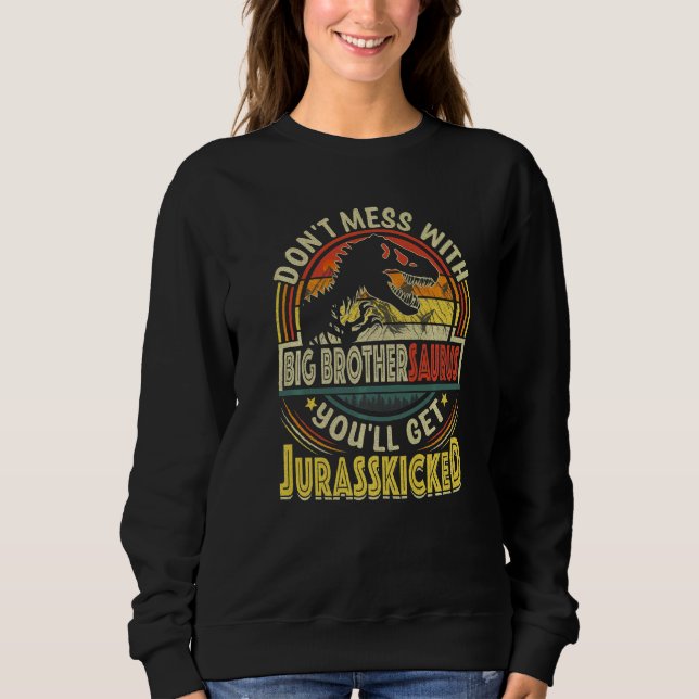 Sweatshirt Big Brother Rex Saurus Fête des pères Dinos de Noë (Devant)