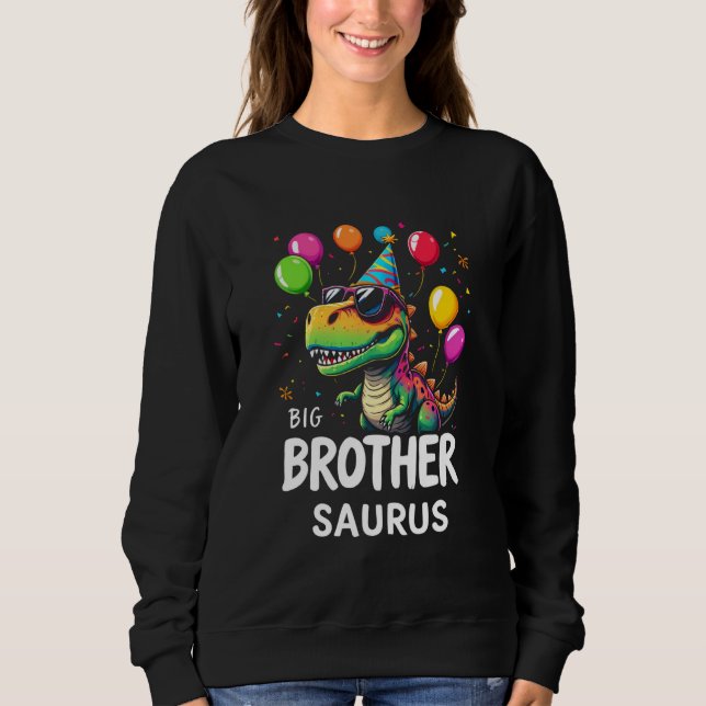 Sweatshirt Big Brother Saurus Playful Dinosaur (Devant)