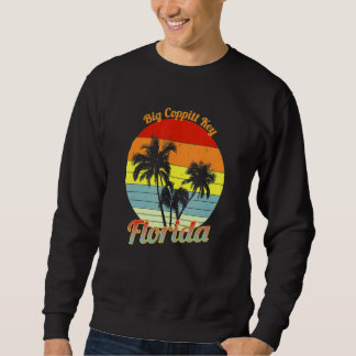 Sweatshirt Big Coppitt Key Floride Rétro Palmiers Tropicaux
