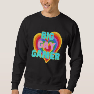 Sweatshirt Big Gay Gamer Lgbtq Pride Ally Rainbow drapeau