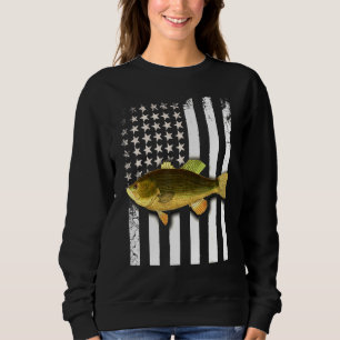 Sweatshirt Big Mouth Bass American Flag USA Large Basse à bou