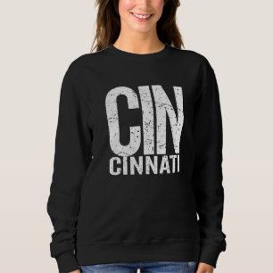 Sweatshirt Big Print Cincinnati Ohio Cinci Fière Cincinnati