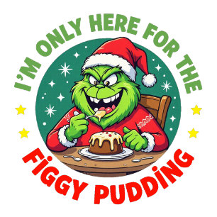 Sweatshirt Bigfoot Grincheux ici pour le pudding de figues