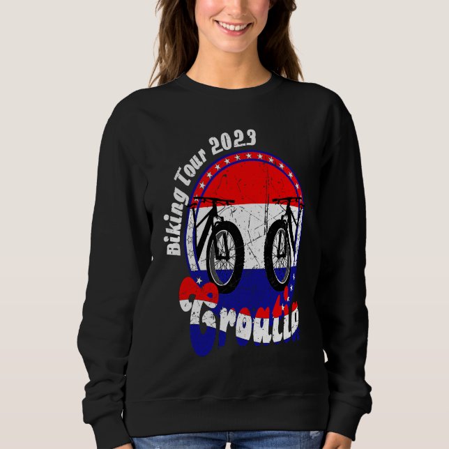 Sweatshirt Biking Tour 2023 Croatia MTB Holiday Bicycle Holid (Devant)