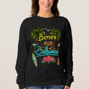 Sweatshirt Bimini Bahamas Beach Summer Palm Surf Sun Set Palm