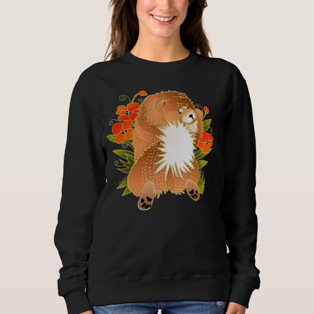 Sweatshirt BINDI MINGSIE rouge chow-FRONT style de choix (Devant)