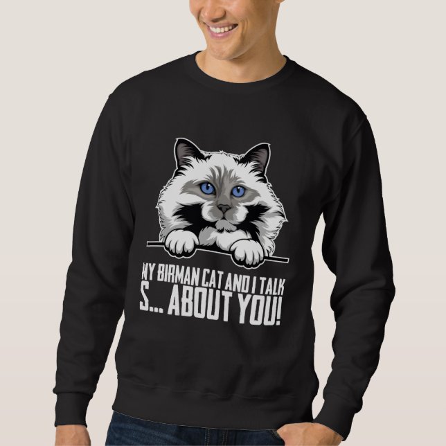 Sweatshirt Birman  Birman cat  Birman mom (Devant)