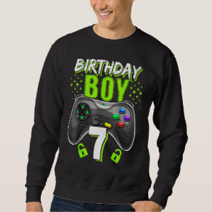 Sweatshirt Birthday Boy 7 Contrôleur de jeu vidéo Gamer 7th B