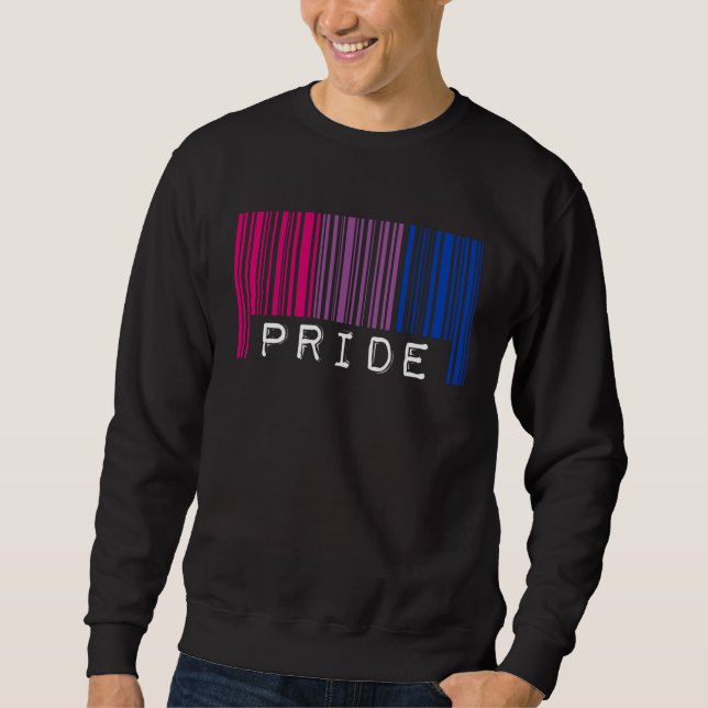 Sweatshirt Bisexual Barcode Pride Month Queer Aesthetic LGBTQ (Devant)