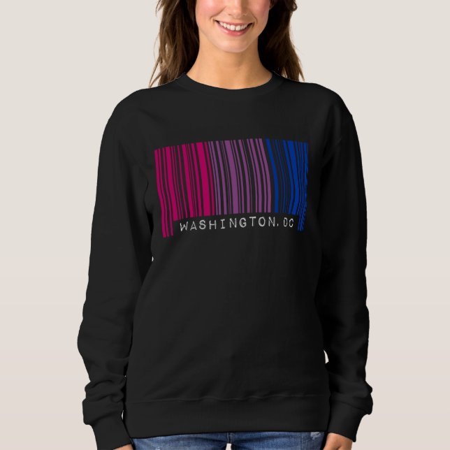 Sweatshirt Bisexual Barcode Pride Washington DC Queer Aesthet (Devant)