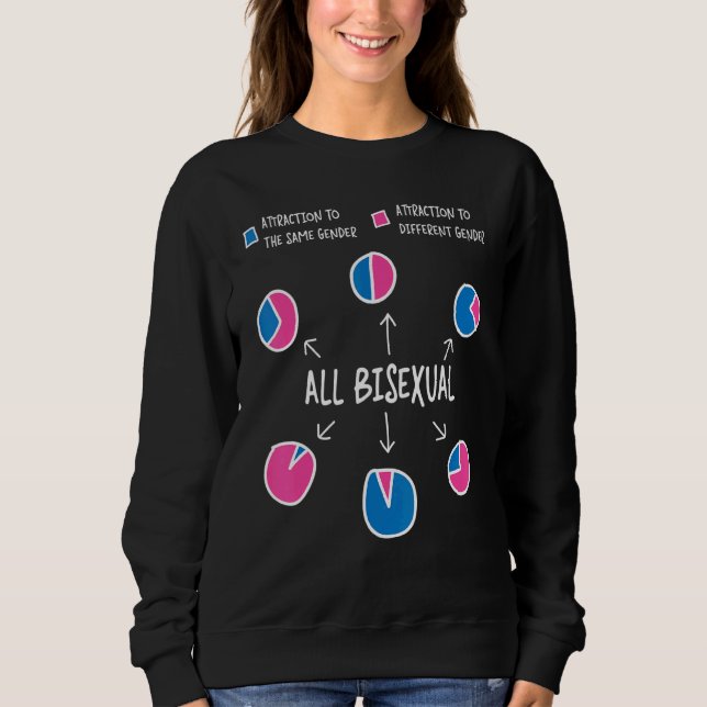 Sweatshirt Bisexual Bi Pride Drapeau Graphique À secteurs Att (Devant)