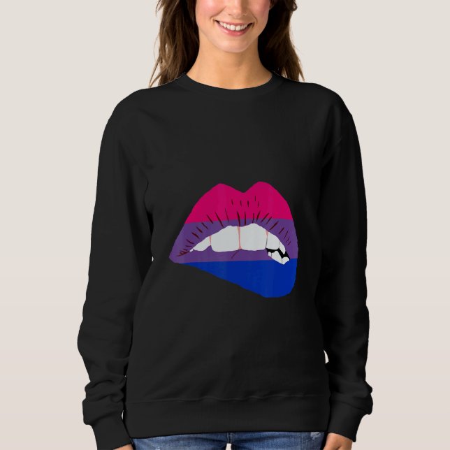 Sweatshirt Bisexual Lips Bi Pride Bisexual Flag LGBTQ Bisexua (Devant)