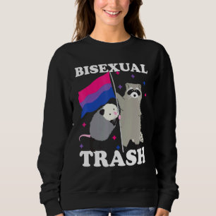 Sweatshirt Bisexual Trash Gay pride Rainbow Lgbt Raccoon Poss