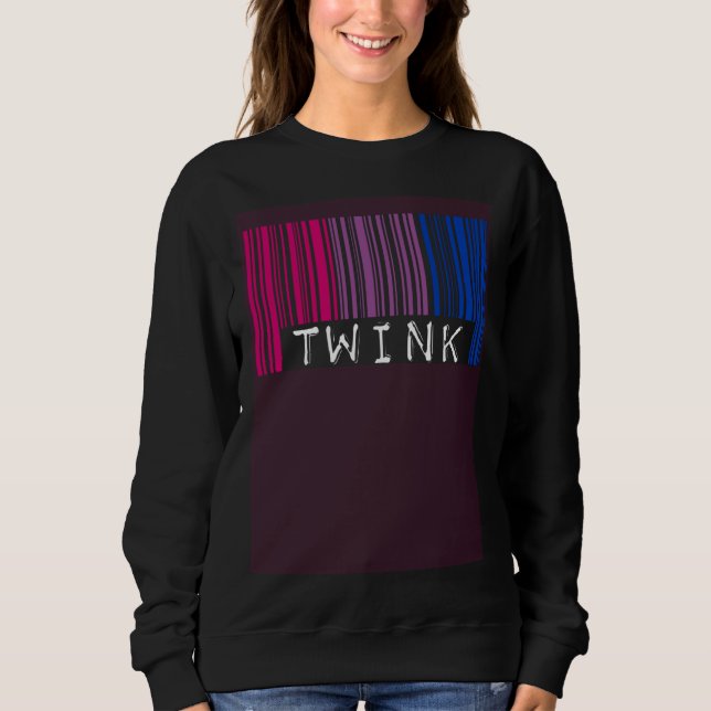 Sweatshirt Bisexual Twink Barcode Bisexual Pride Flag Aesthet (Devant)