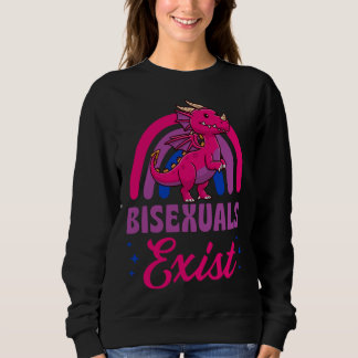 Sweatshirt Bisexuals Exist Bisexual Dragon Pride Love Rainbow
