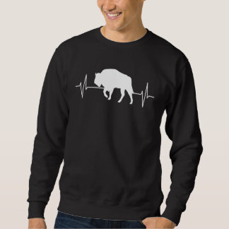 Sweatshirt Bison  Wisent Forest Animals Forest Animals ECG Li