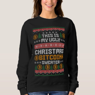 Sweatshirt BITCOIN Faux Knit Motif