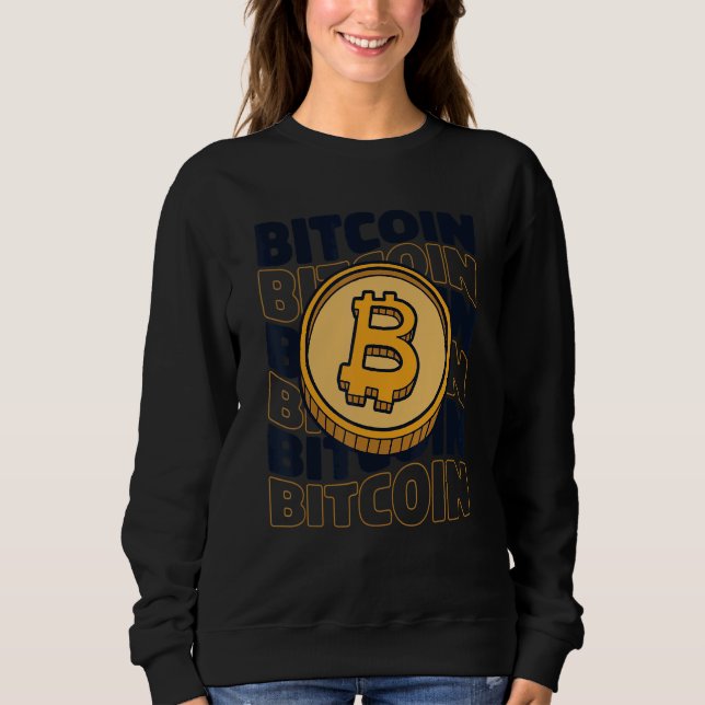 Sweatshirt Bitcoin Text Crypto Cryptocurrency Blockchain Bitc (Devant)