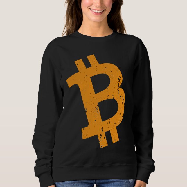 Sweatshirt Bitcoin Vintage Crypto Blockchain Bitcoin (Devant)