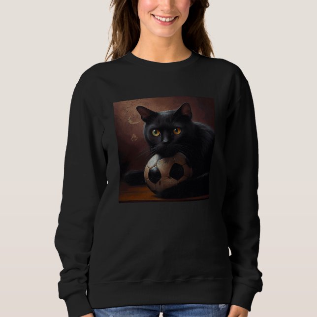 Sweatshirt Black Cat Soccer Taco (Devant)