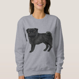 Sweatshirt Black Coat Couleur Carlin Mops Chien race Animal D