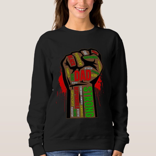 Sweatshirt Black Dad African American Melanin Pride Black His (Devant)