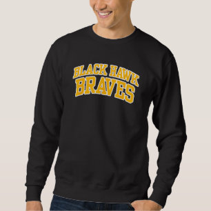 Sweatshirt Black Hawk College Quad Cities Braves 01